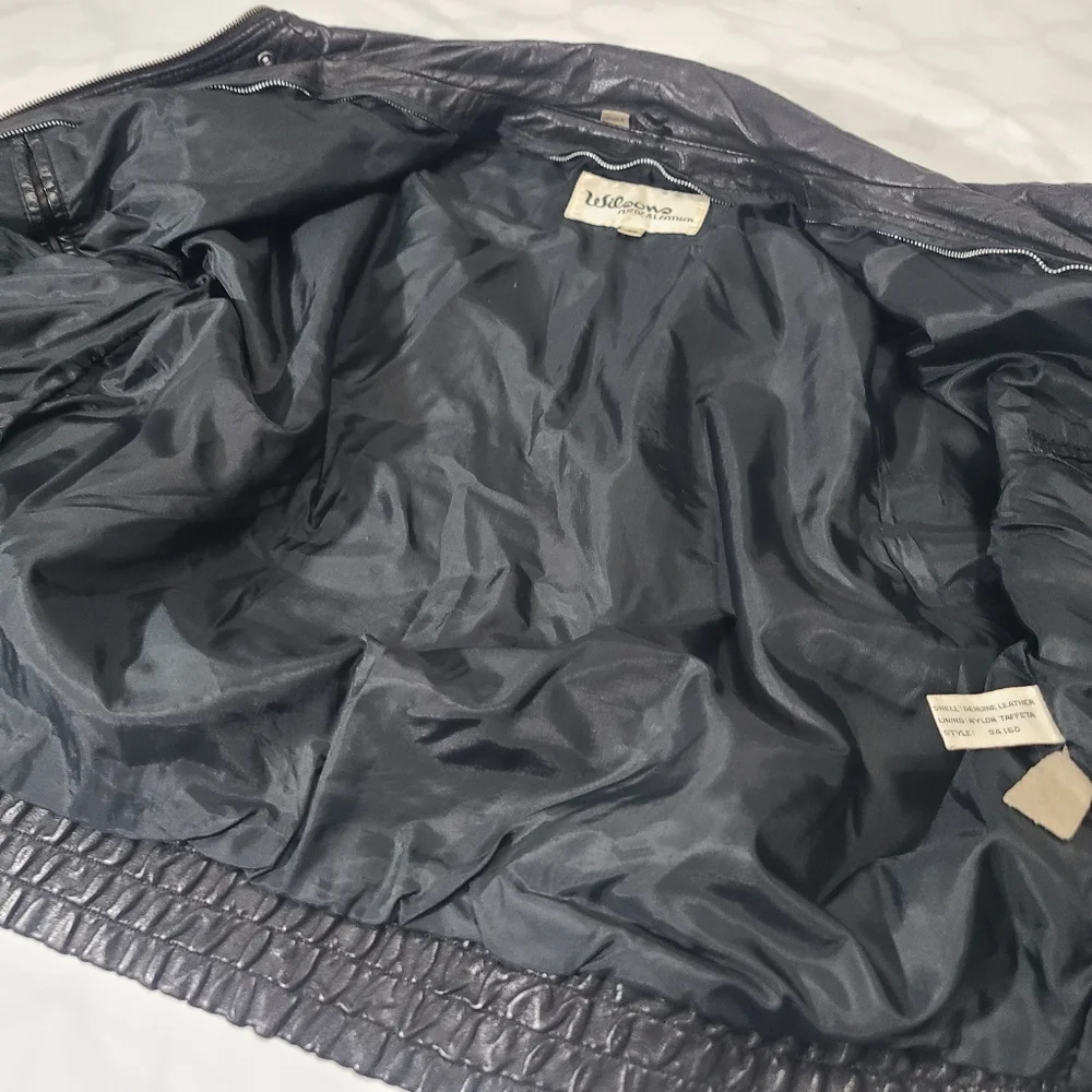 Wilson's‎ Motorcycle Men's Black Vintage Leather Jacket Size 42